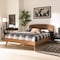 Baxton Studio Keagan Mid-Century Modern Transitional Walnut Brown Finished Wood Full Size Platform Bed 184-11045-Zoro - alternate 9